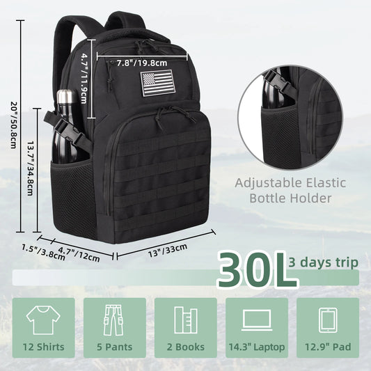 45L 25L Tactical Backpack Men's Waterproof Softback Unisex for Hiking Camping Hunting Travel Cycling