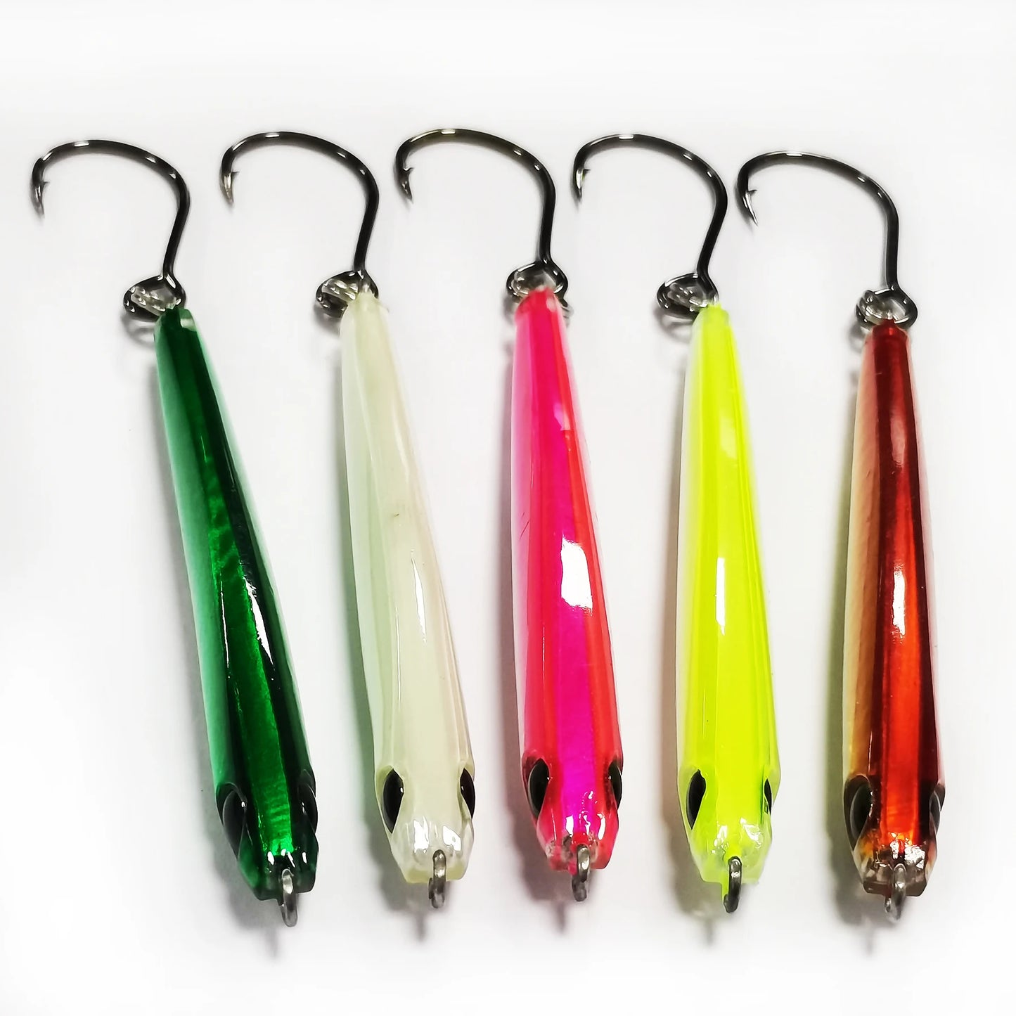 5 Pieces Epoxy Resin Jigs Bass Lure Mixed Colors for Ocean Boat Fishing Lake River Stream