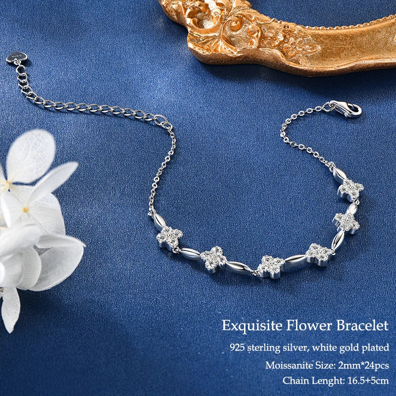 Elegant Moissanite Pendant Necklace in 925 Silver