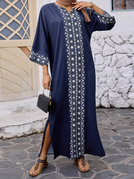 Elegant Floral Print Maxi Dress for Women All Season Casual Style