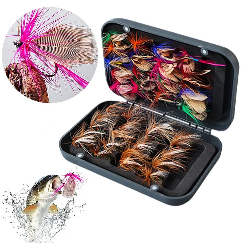 60 Piece Bionic Fly Hook Set For Freshwater And Sea