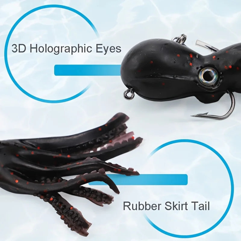 5 Pcs Saltwater Squid Fishing Lure Set Soft Bait for Ocean Lake River Fishing