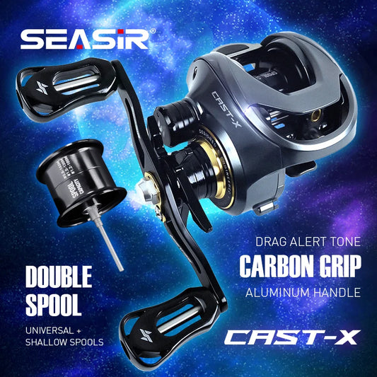 Fresh Seawater Baitcasting Fishing Reel 7.3 Gear Ratio