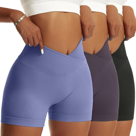 3 Pieces Women's Solid Sports Pants for Yoga