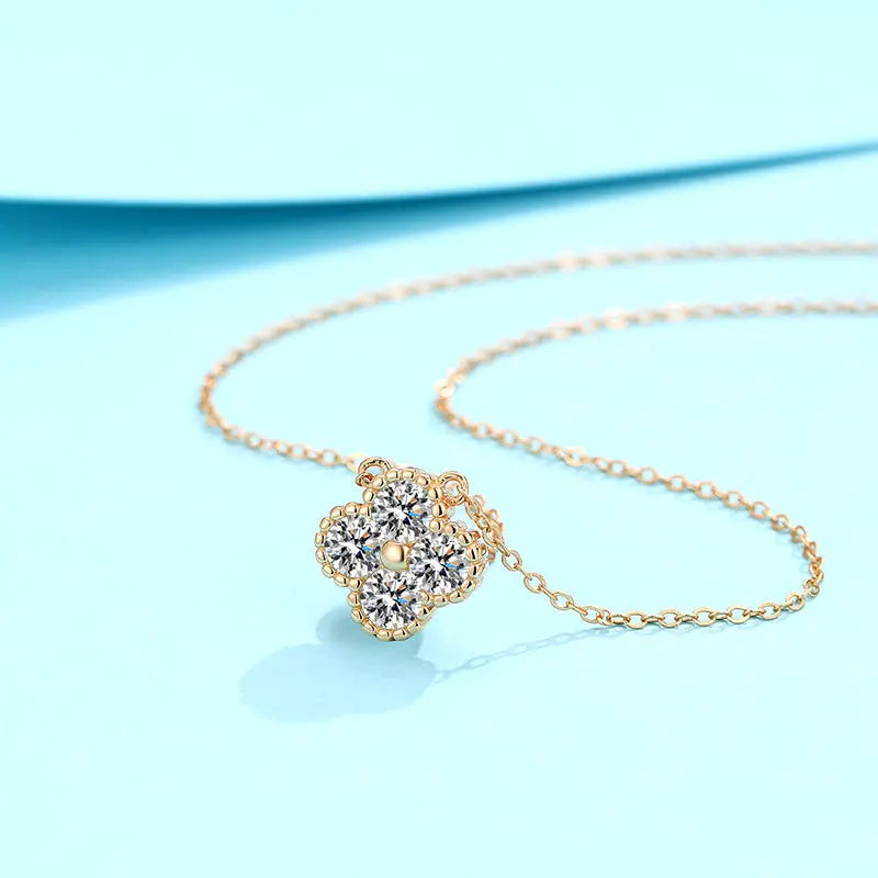 Elegant Moissanite Pendant Necklace in 925 Silver