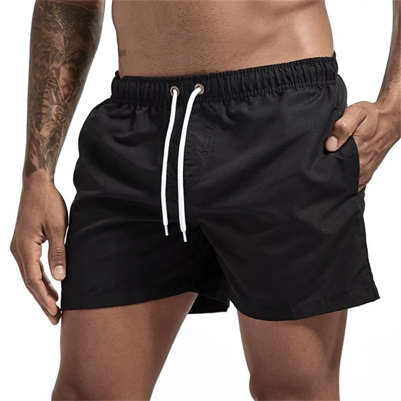 Mens Swim Trunks with Pockets Mesh Liner Quick Dry Shorts