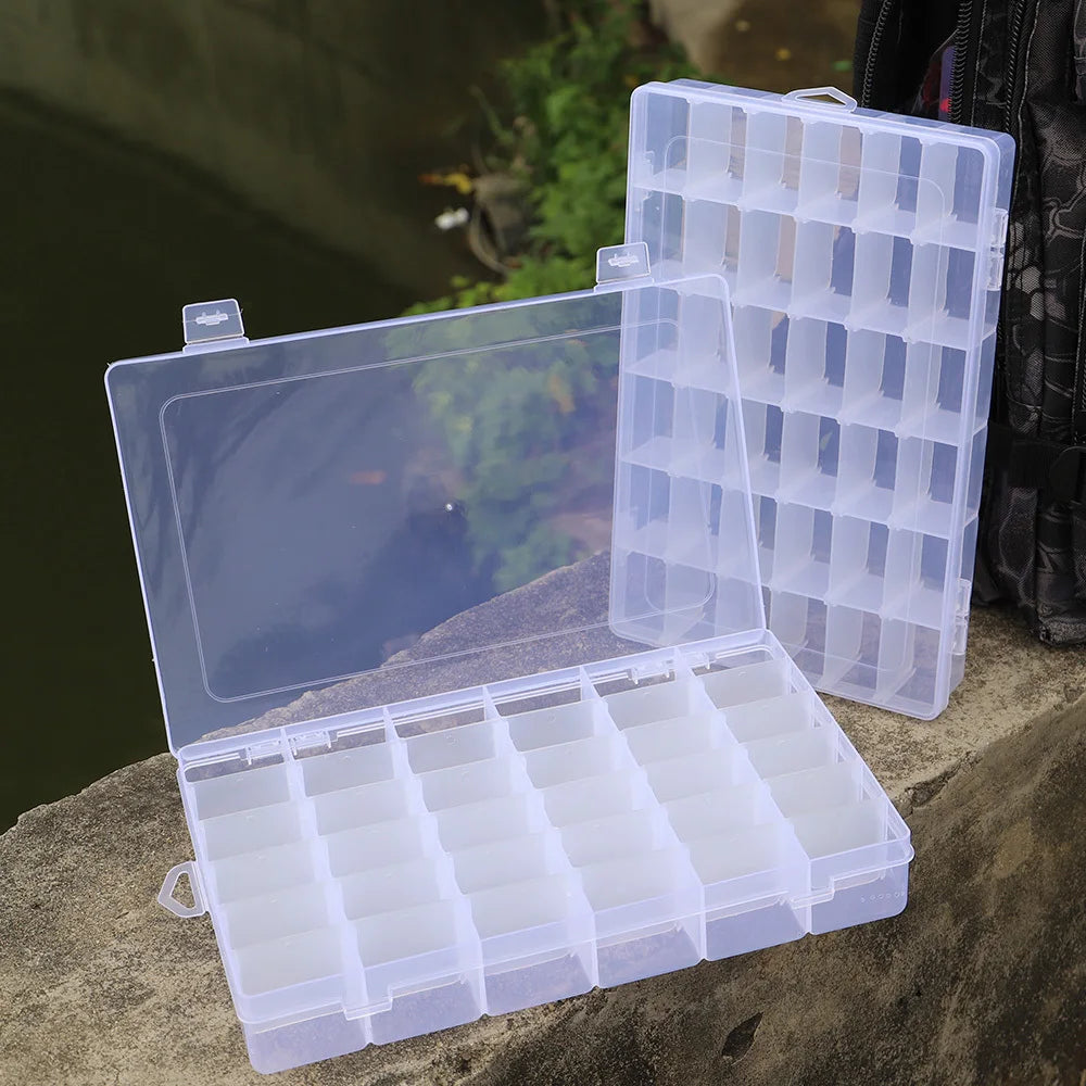 2pcs Tackle Box Organizer for Fishing Accessories Plastic Storage Solution