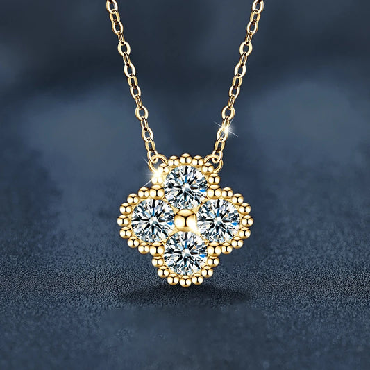 Elegant Moissanite Pendant Necklace in 925 Silver
