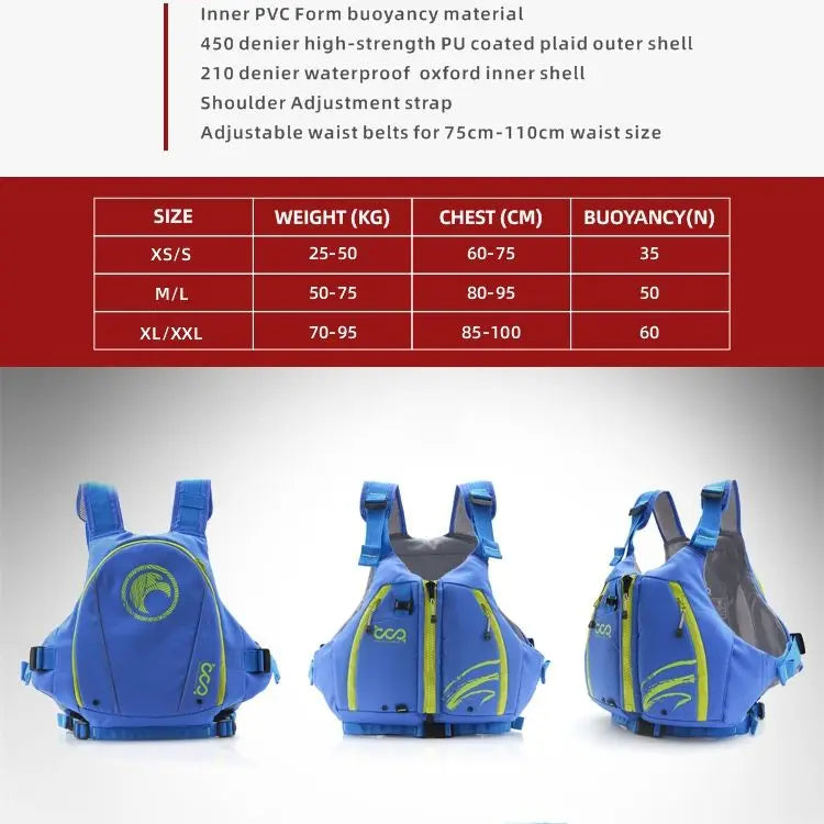 Adult Kids Kayak Life Jackets EN ISO 12402-5 Certified Buoyancy Aids Youth Safety Fishing Vest