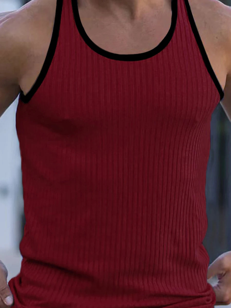 Men's Tank Tops with Racerback Design for Summer Fitness