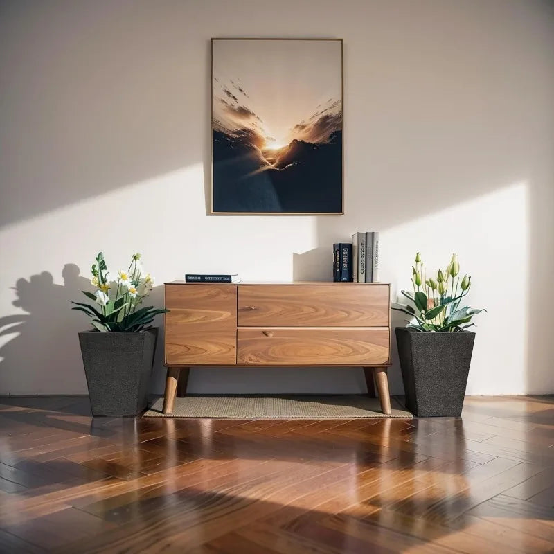 14 Inch Tall Pl Planter with Drainage for Modern Gardens