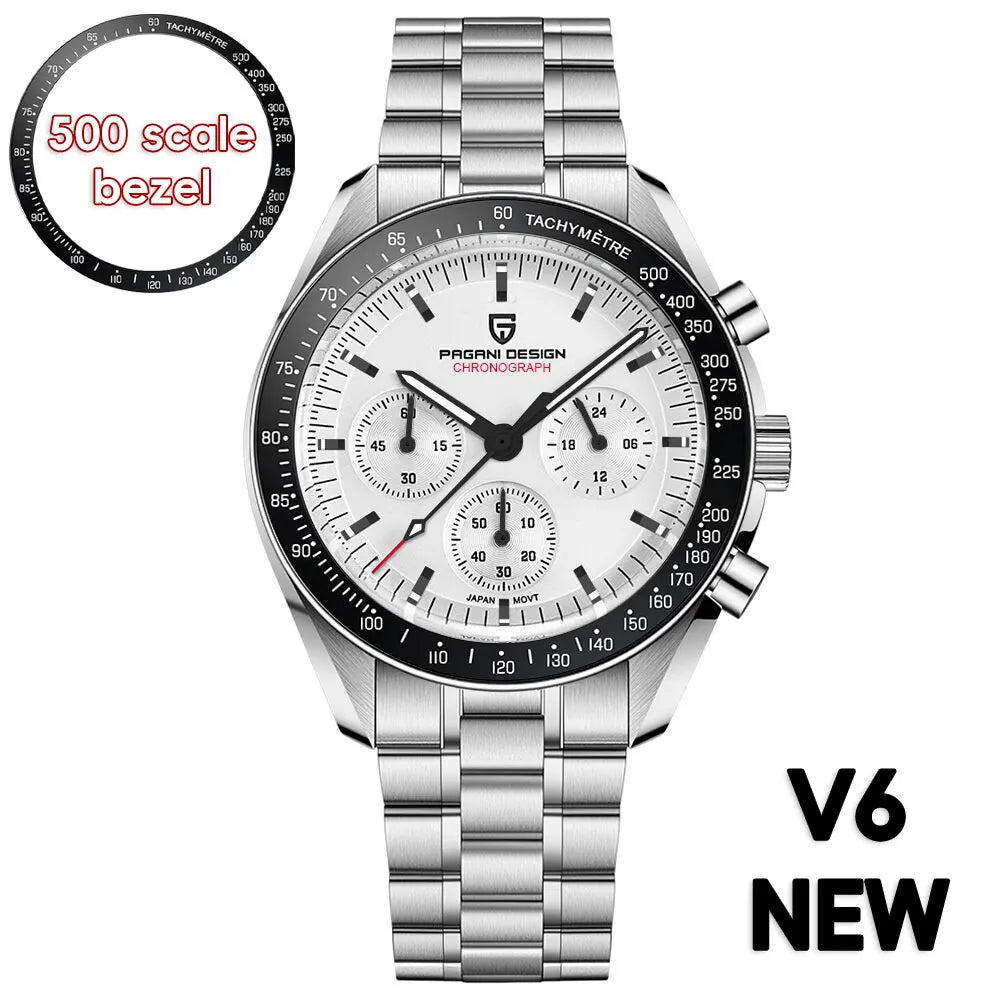 Men's Stainless Steel Quartz Watch with Folding Clasp and Round Dial