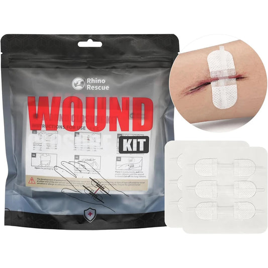 6 Piece Wound Closure Strips Kit with Disinfectant Pads and Dressings