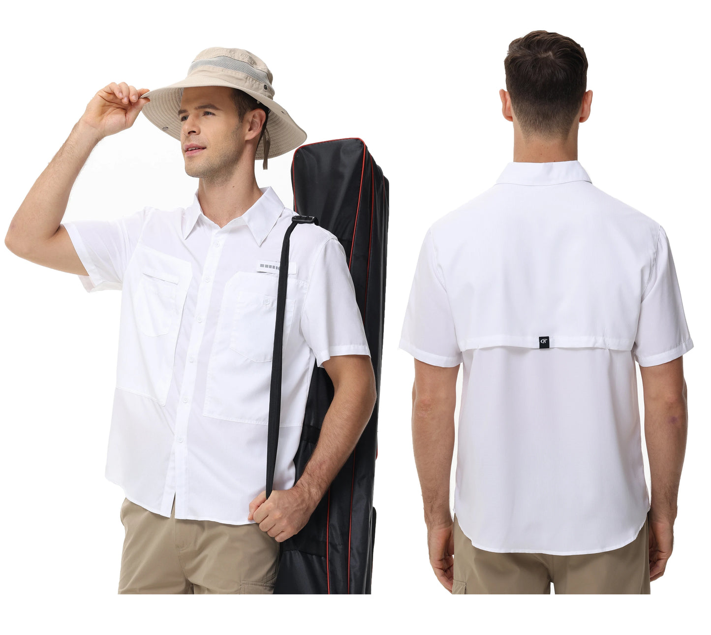 Men's Breathable Fishing Shirts with UV Protection and Pockets