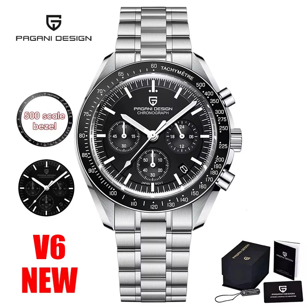 Quartz Watch For Men Waterproof Sport Stainless Steel Band