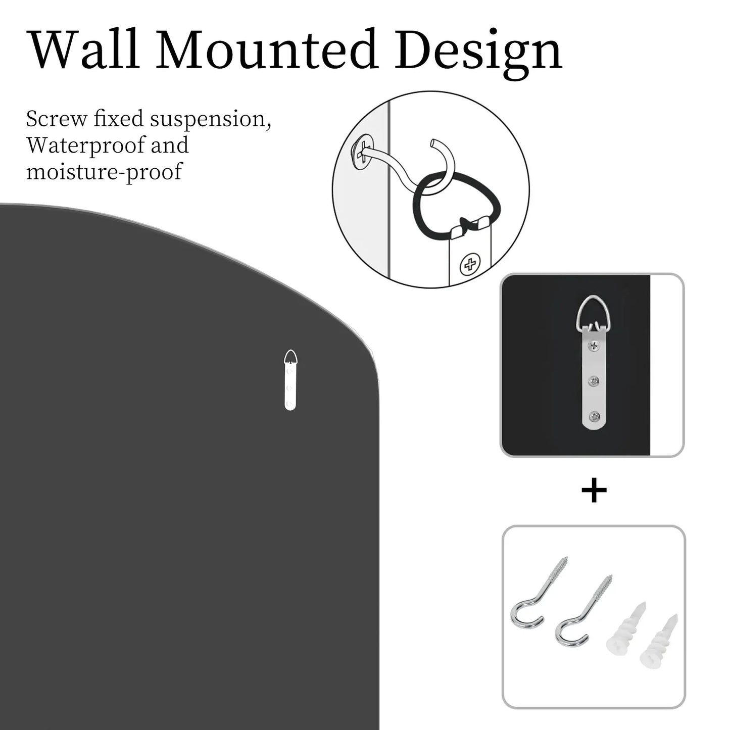 Large Silver Arched Wall Mirror Beveled Edge Glass Float