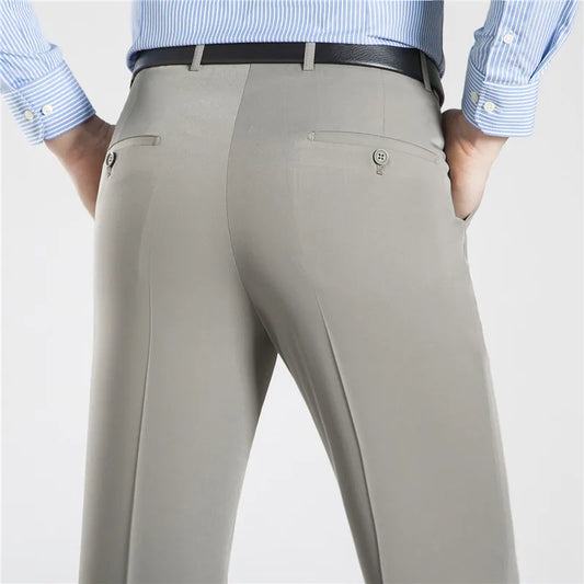 Business Men's Dress Pants Slim Fit Casual Trousers