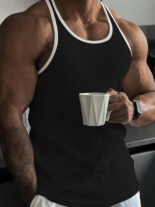 Men's Tank Tops with Racerback Design for Summer Fitness