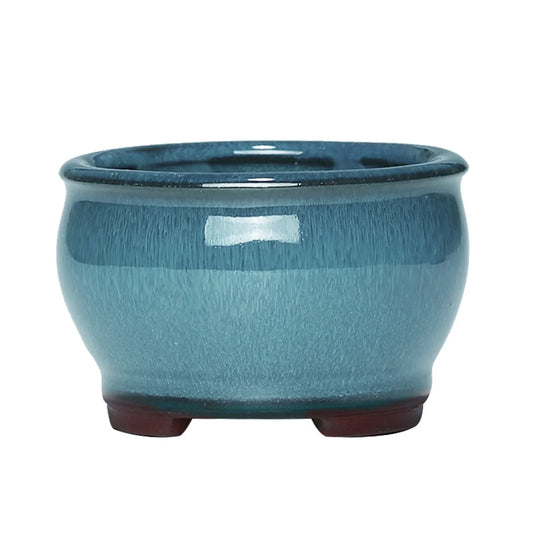 Ceramic Garden Planter Small Glazed Flower Pot for Indoor Plants Cactus Herbs and Aloes