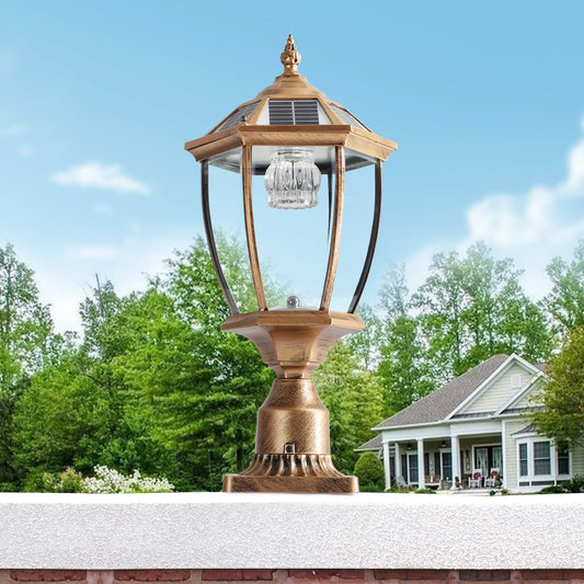 Vintage Solar LED Post Light for Outdoor Gardens and Patios