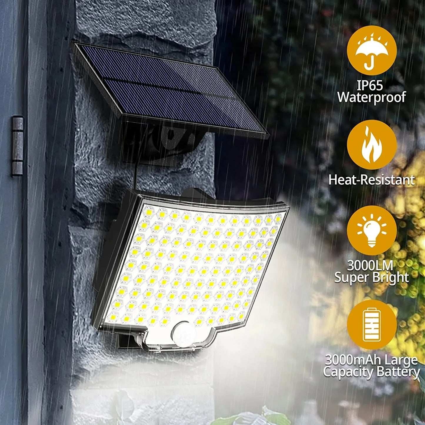 Solar Outdoor Lights - LED Motion Sensor for Easy Installation