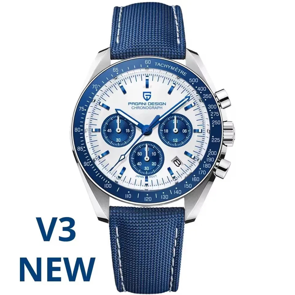 Quartz Watch For Men Waterproof Sport Stainless Steel Band