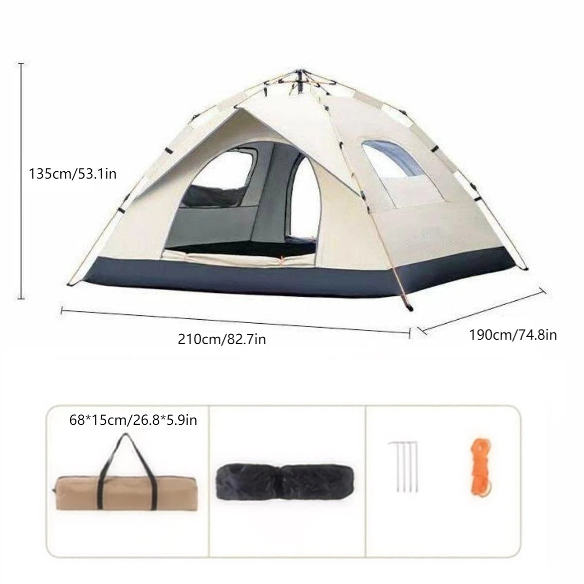 Outdoor Shelter Sunshade for Quick Automatic Setup