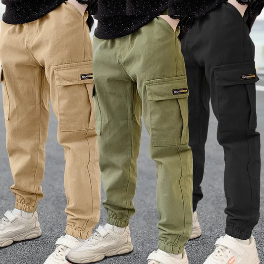 Boys Pants Casual Long Style Trousers 3-12 Years Kids