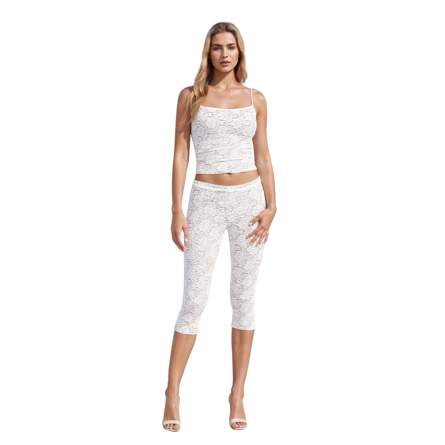 Women's Off-Shoulder Blouse Skinny Pants Set for Casual Style